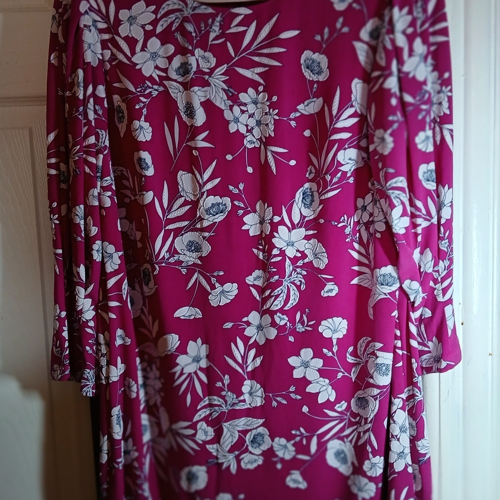 Jessica Howard Pink and White Floral Dress